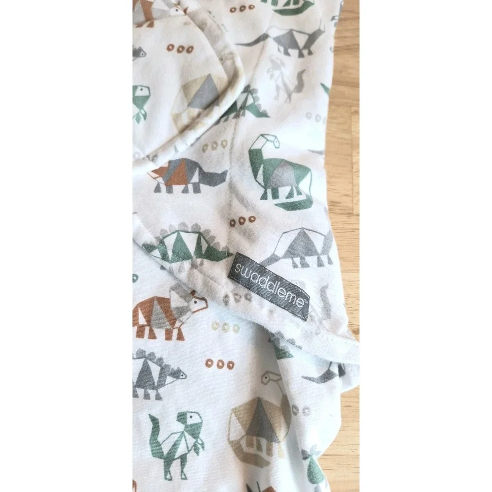 SwaddleMe Original Swaddle Baby Unisex Dinosaurs Months 0-3 100% Cotton EUC